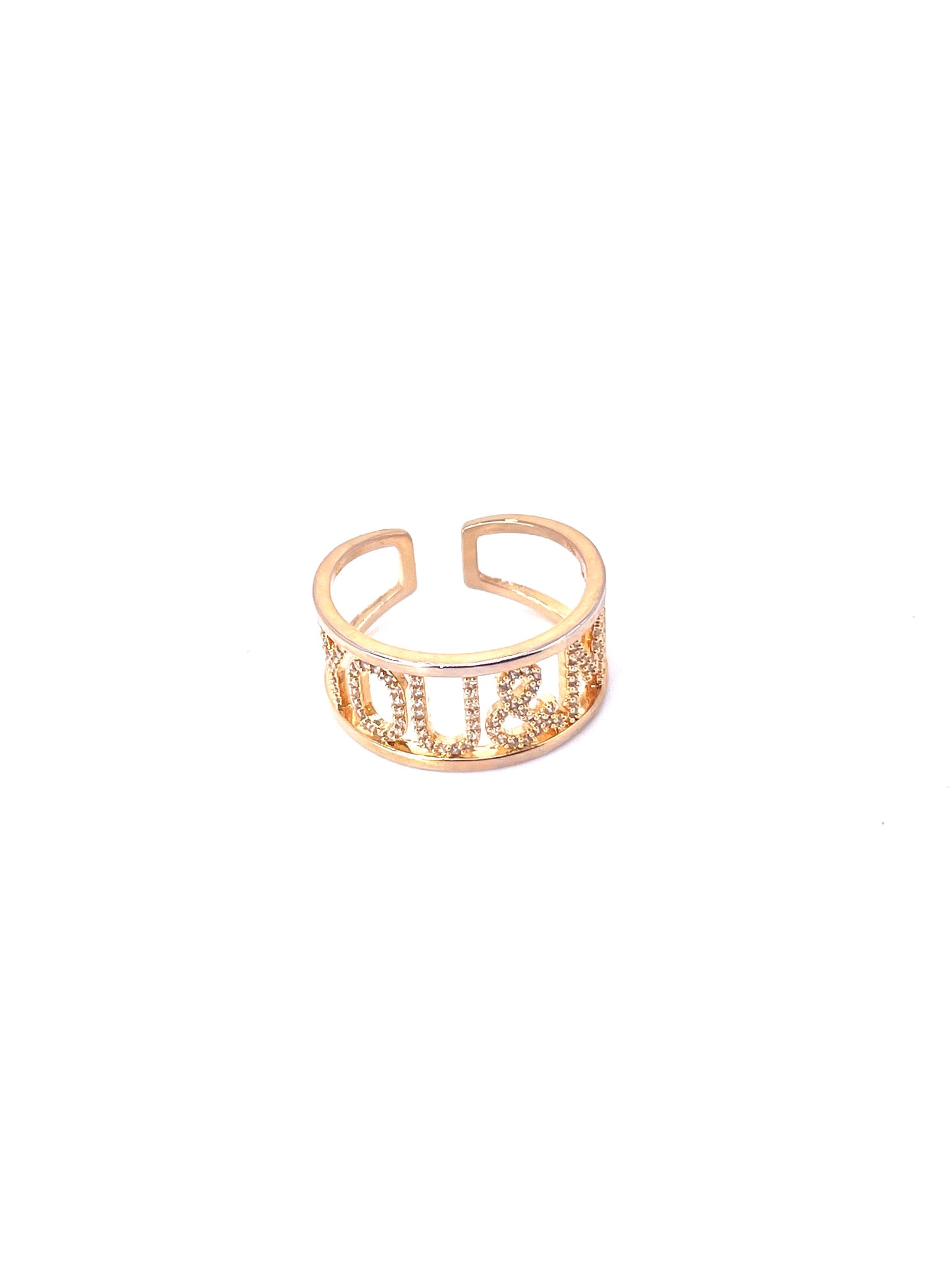 Gold Band Ring You & Me