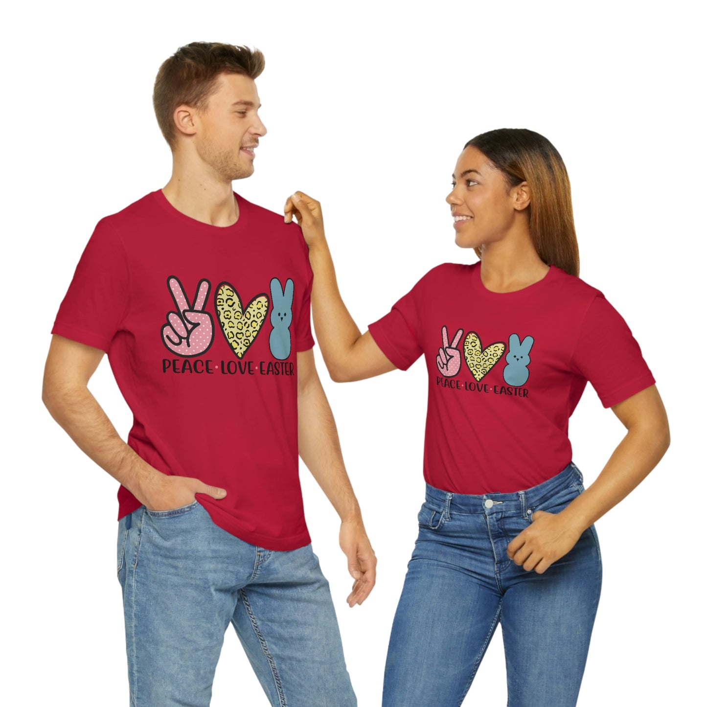 Women's Peace Love Easter Unisex Jersey Short Sleeve Tee Gender Neutral