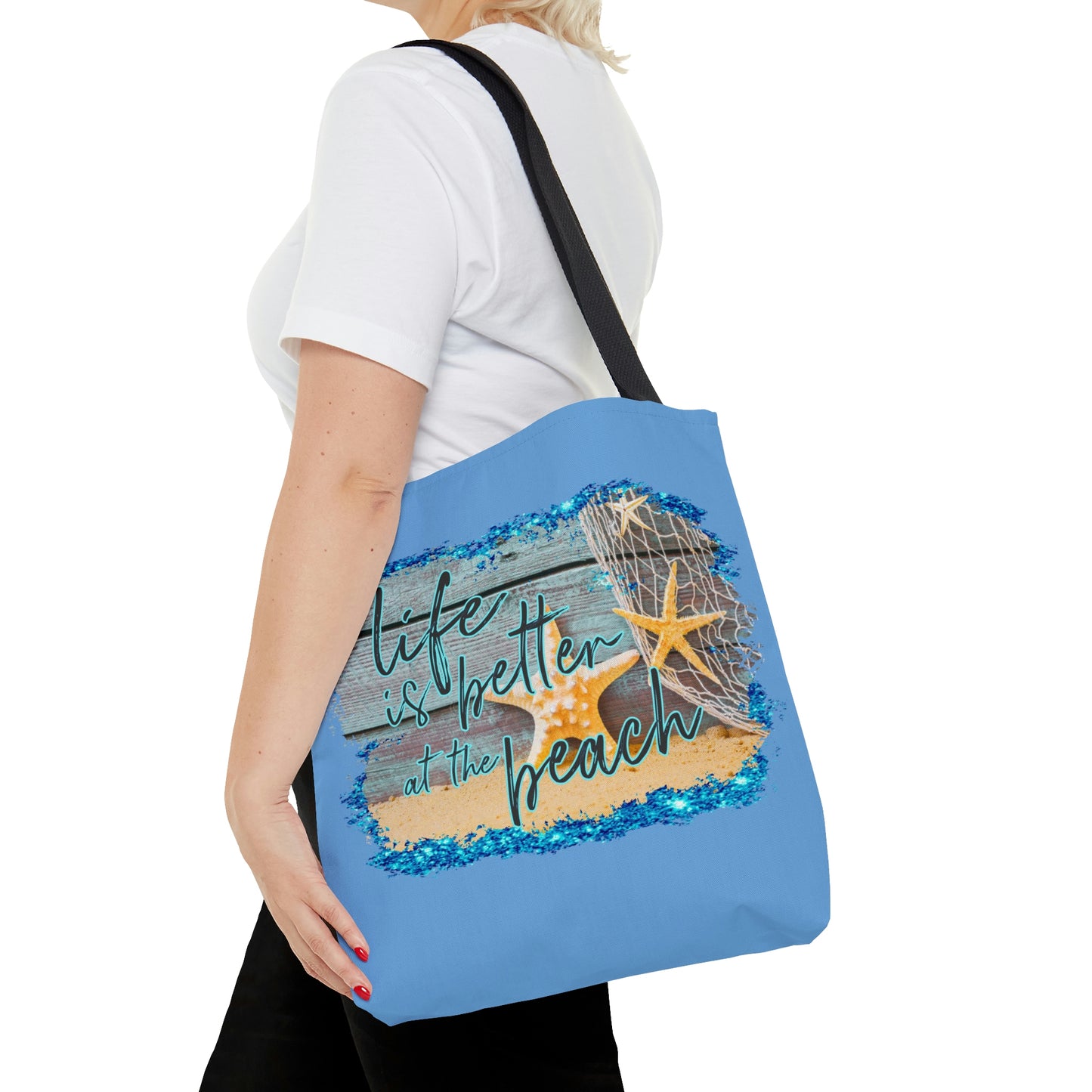 AOP Life is Better at the Beach Tote Bag Summer Tote Bag Spring Unisex