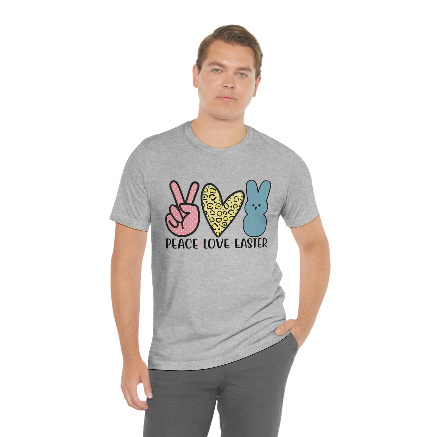 Women's Peace Love Easter Unisex Jersey Short Sleeve Tee Gender Neutral