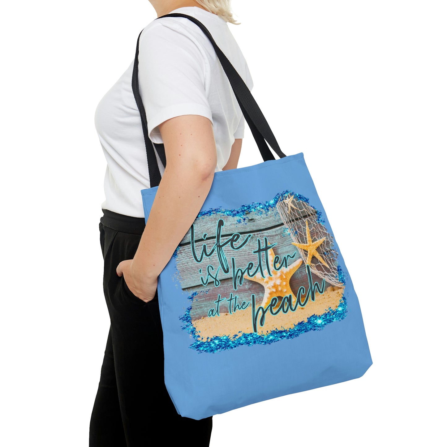 AOP Life is Better at the Beach Tote Bag Summer Tote Bag Spring Unisex