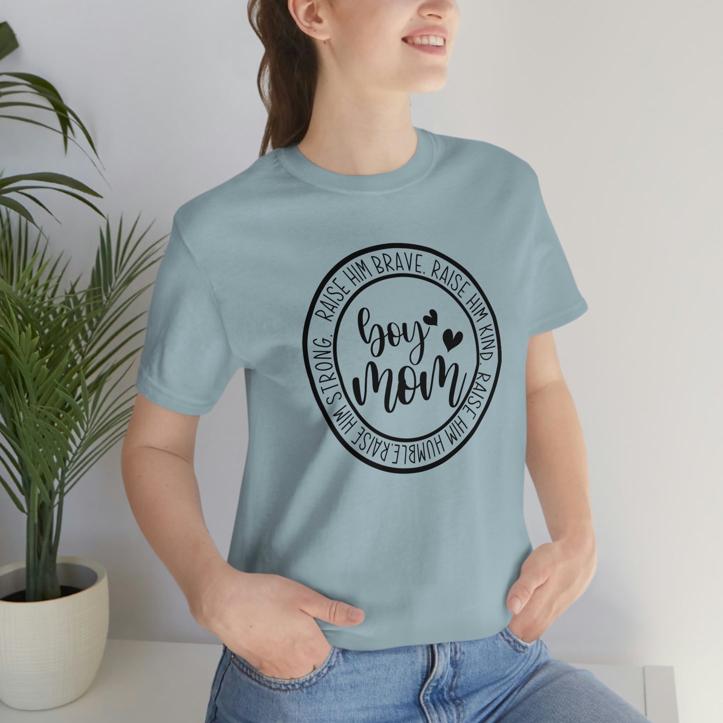 Women's Boy Mom T Shirt Unisex Jersey Short Sleeve Tee Women's T Shirt