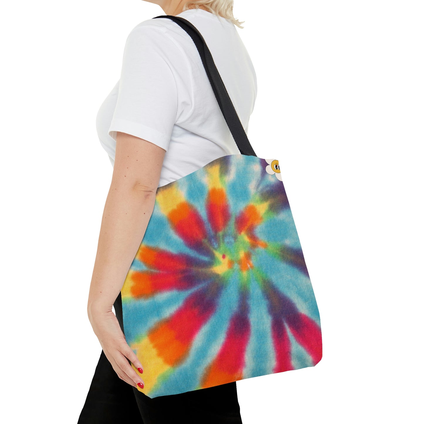 AOP Retro Flower Tote Bag Fun Design 3D Tote Bag Women's Unisex