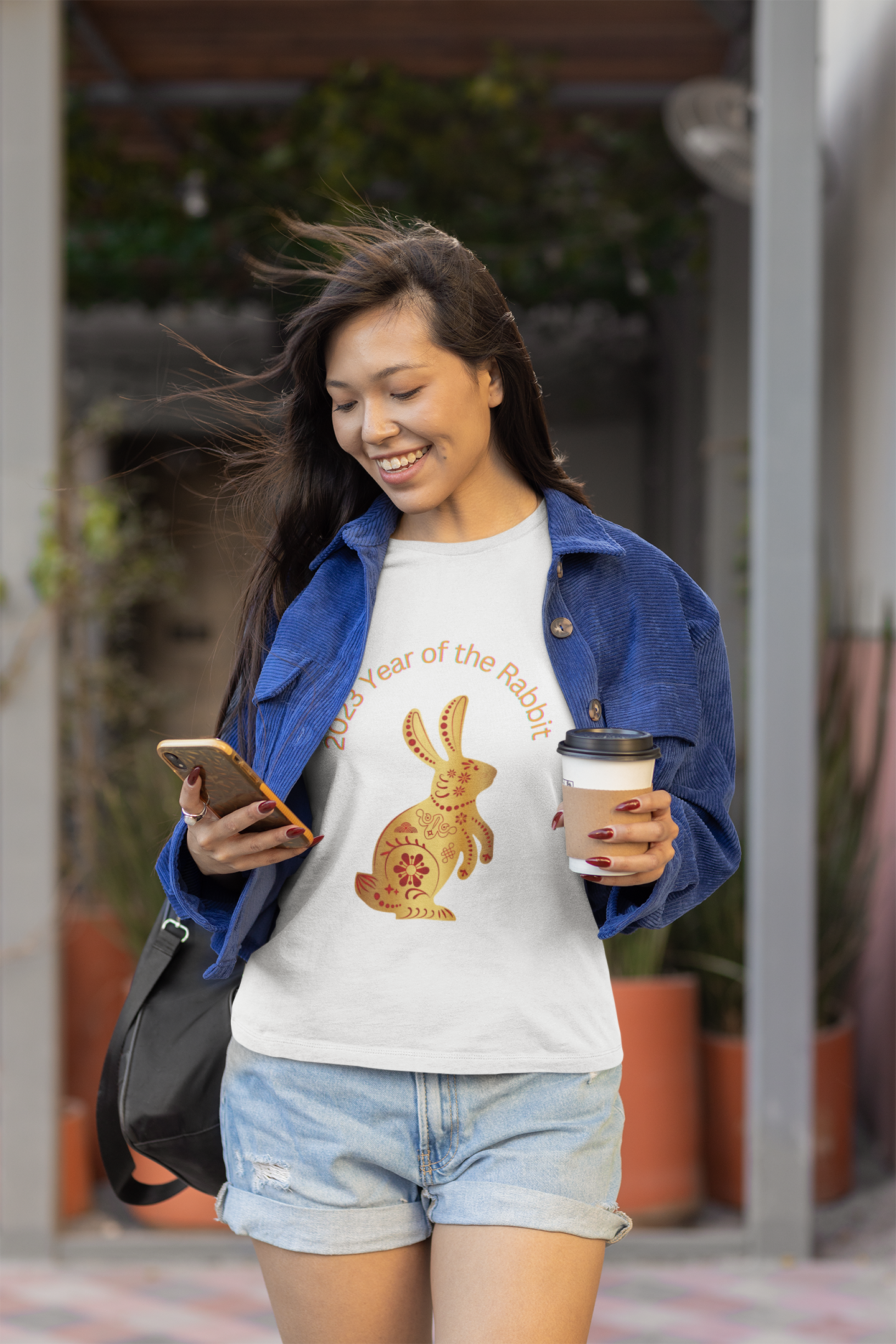 Chinese Lunar New Year 2023 Women's T Shirt Unisex Jersey Short Sleeve Tee Women's Men's Gender Neutral Year of the Rabbit