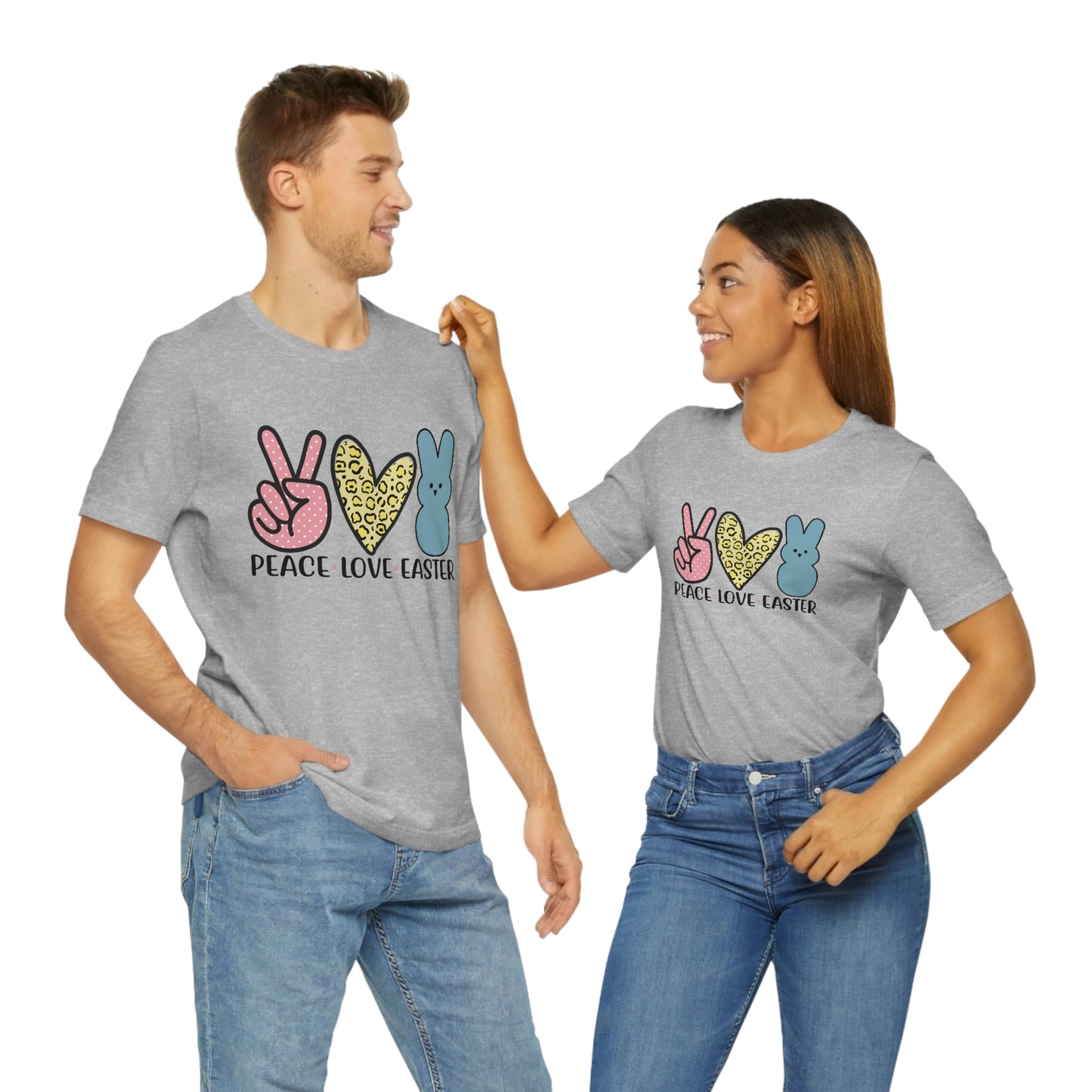 Women's Peace Love Easter Unisex Jersey Short Sleeve Tee Gender Neutral