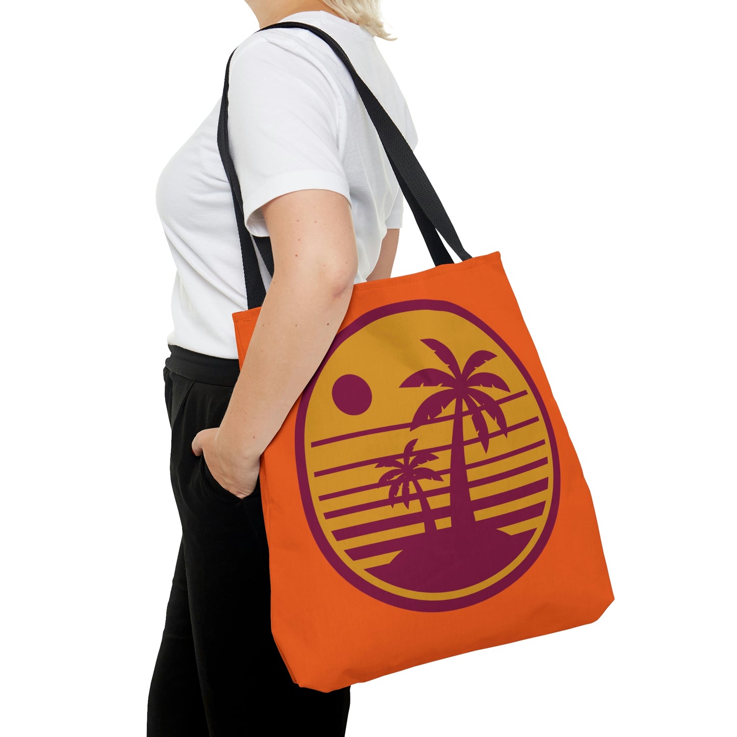 AOP Beach Tote Bag Spring Summer Palm Tree Sun