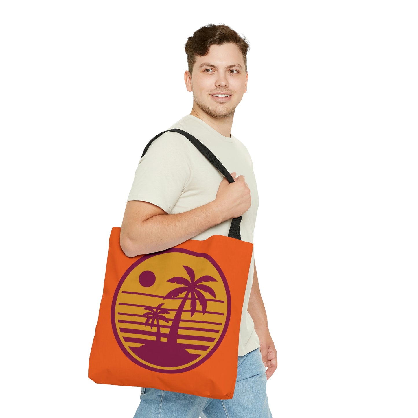 AOP Beach Tote Bag Spring Summer Palm Tree Sun