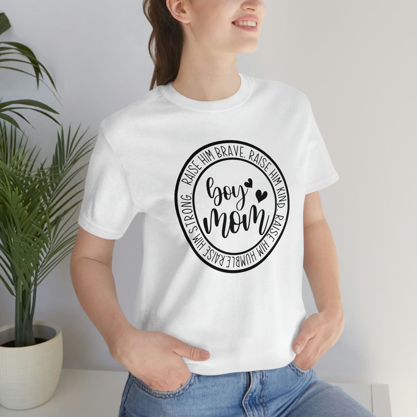 Women's Boy Mom T Shirt Unisex Jersey Short Sleeve Tee Women's T Shirt