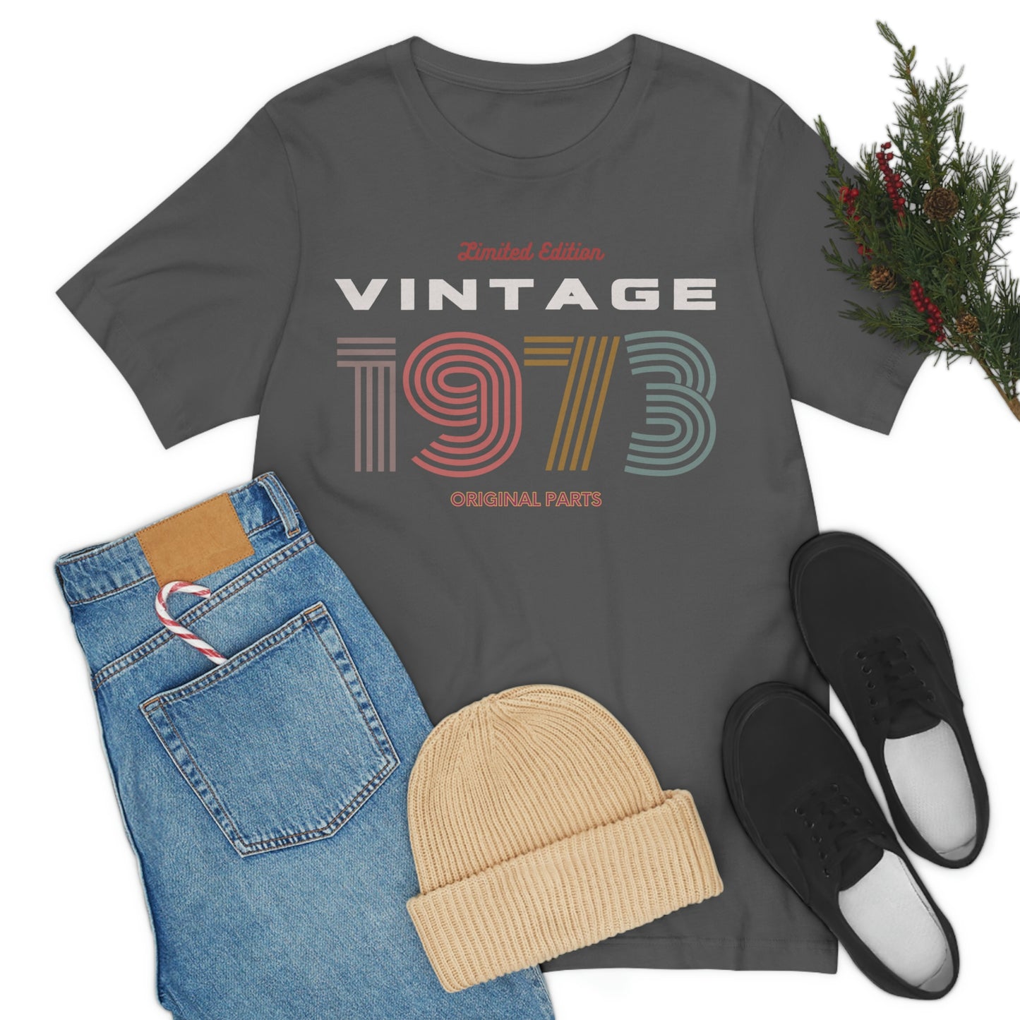 Vintage 1973 Unisex T Shirt Jersey Short Sleeve Tee Limited Edition Original Parts Women's T Shirt Men's Vintage T Shirt Gender Neutral Tee