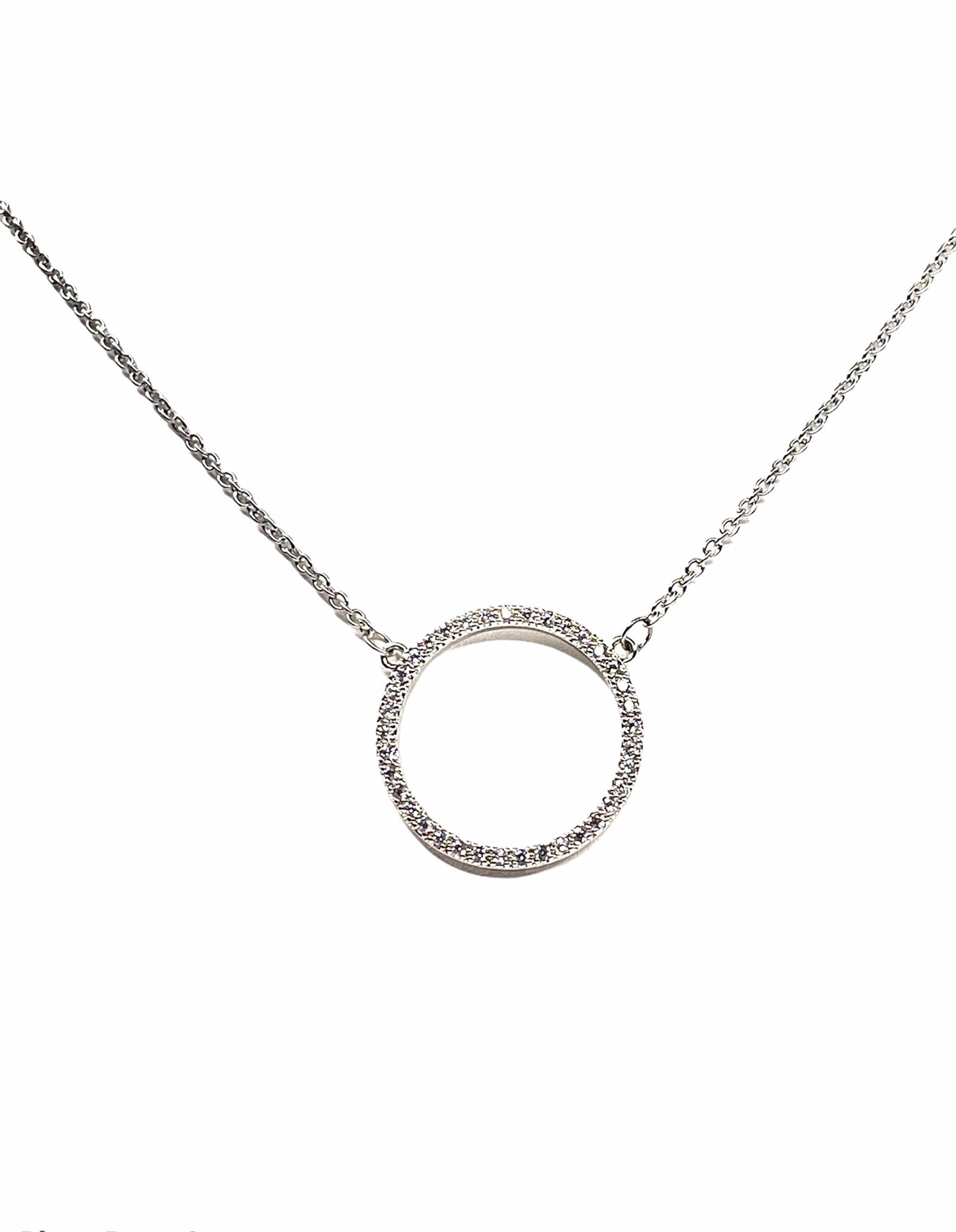 White Gold Eternity Necklace