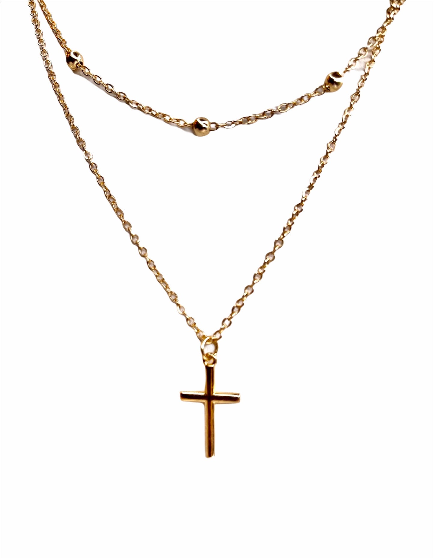 Gold Cross Necklace Choker