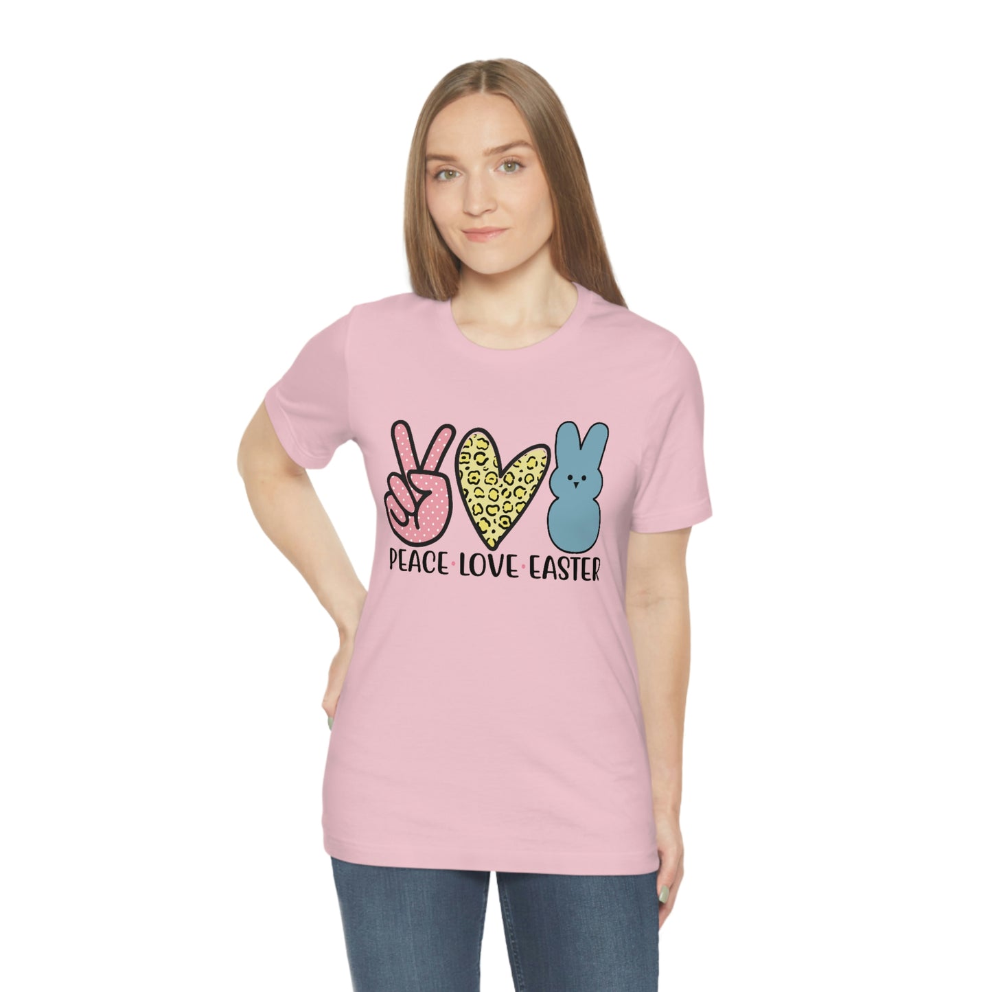 Women's Peace Love Easter Unisex Jersey Short Sleeve Tee Gender Neutral