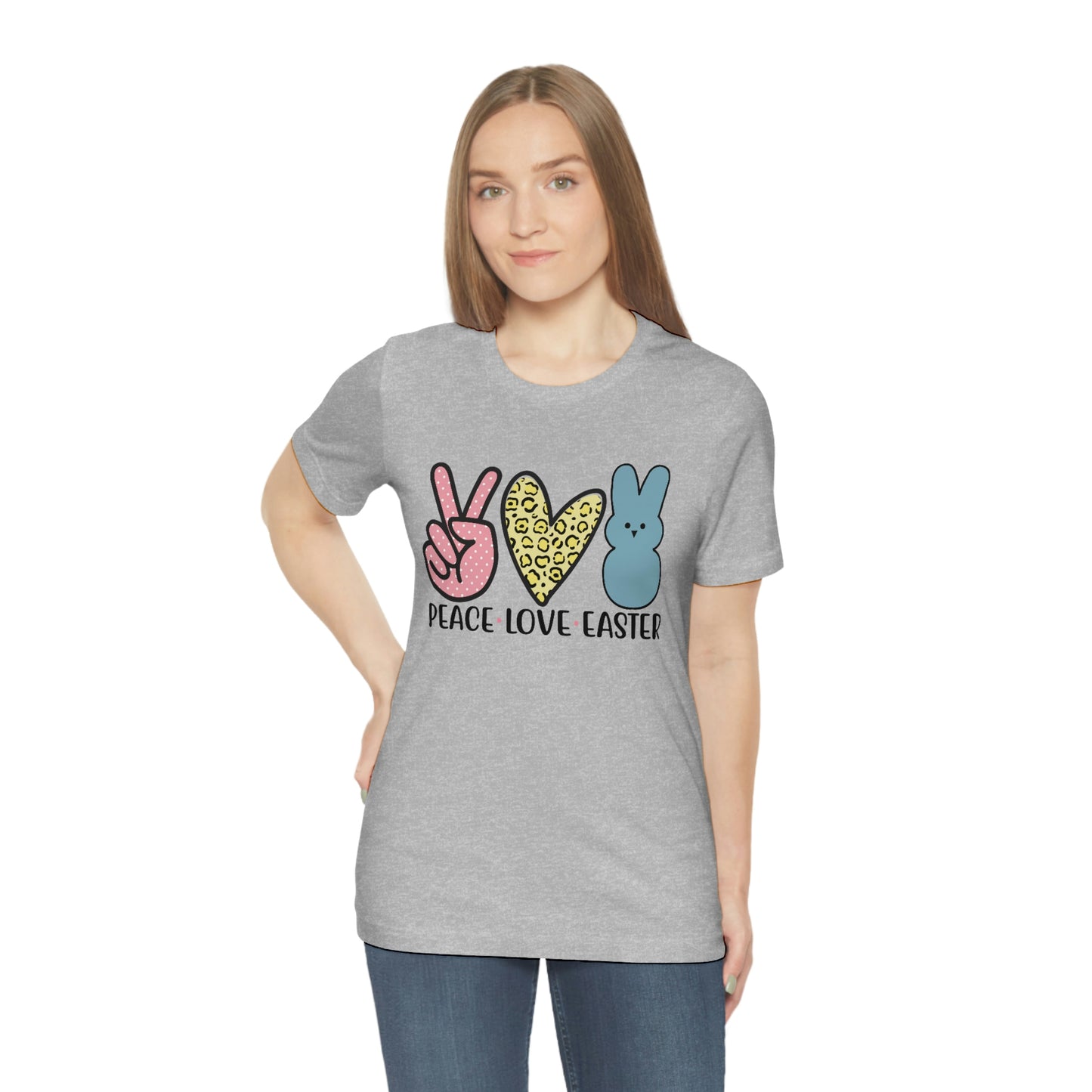 Women's Peace Love Easter Unisex Jersey Short Sleeve Tee Gender Neutral