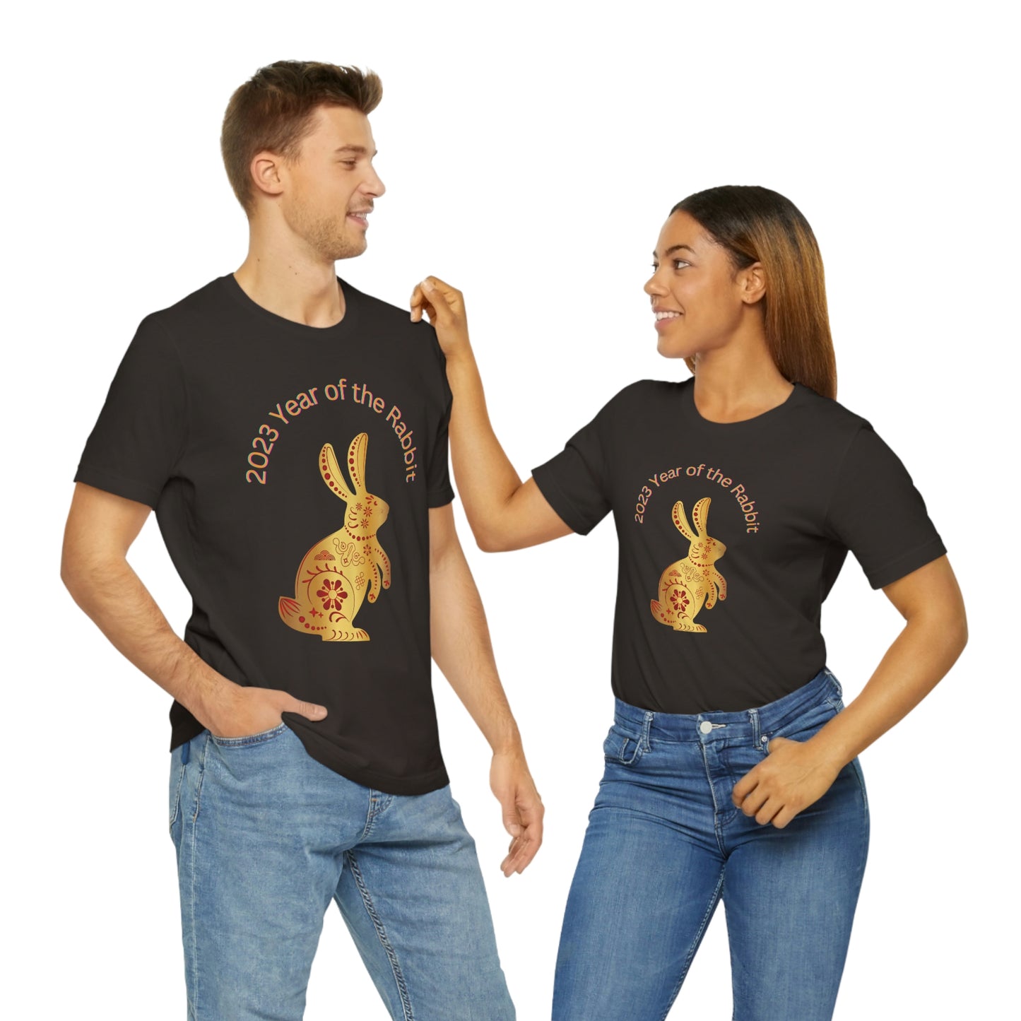 Chinese Lunar New Year 2023 Women's T Shirt Unisex Jersey Short Sleeve Tee Women's Men's Gender Neutral Year of the Rabbit