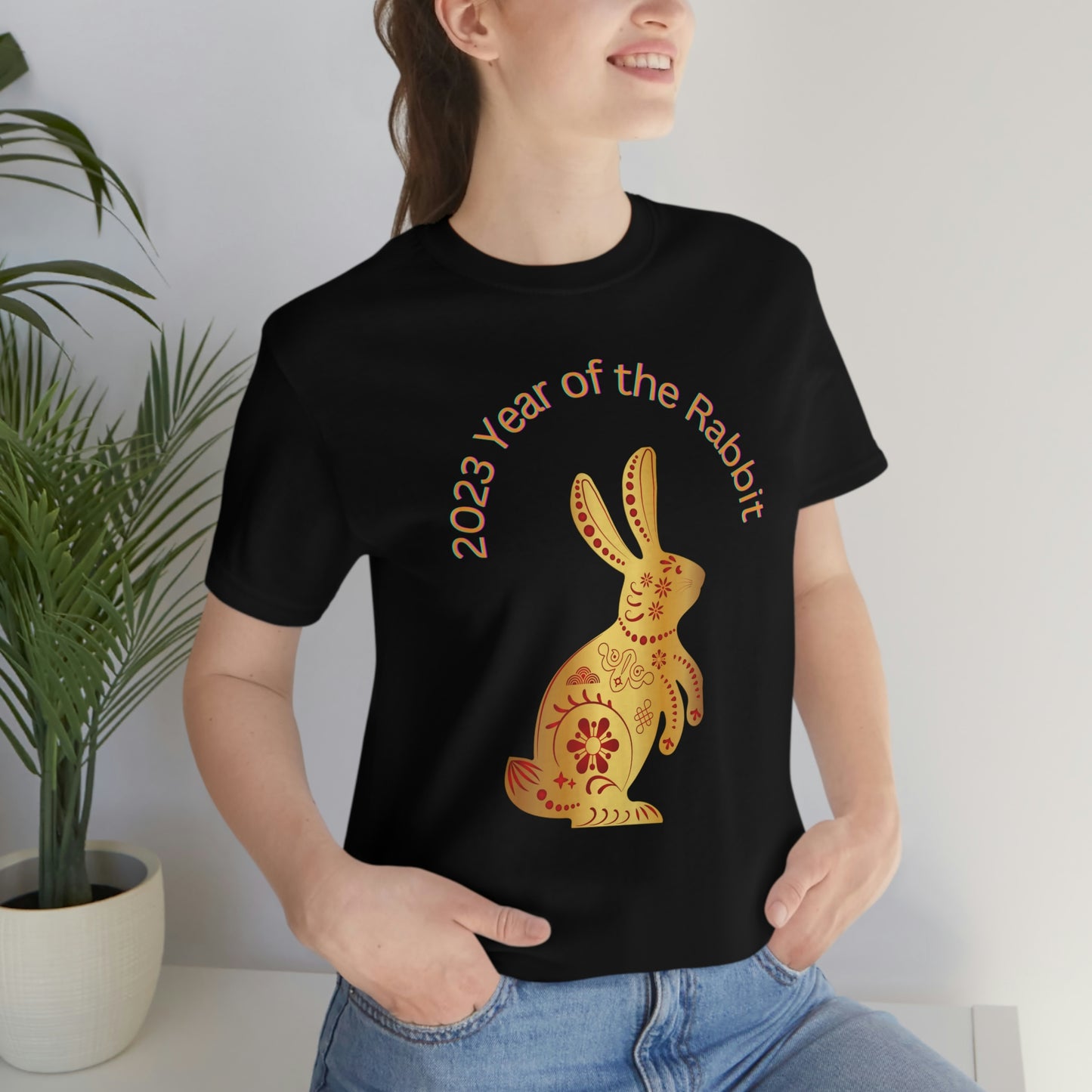 Chinese Lunar New Year 2023 Women's T Shirt Unisex Jersey Short Sleeve Tee Women's Men's Gender Neutral Year of the Rabbit