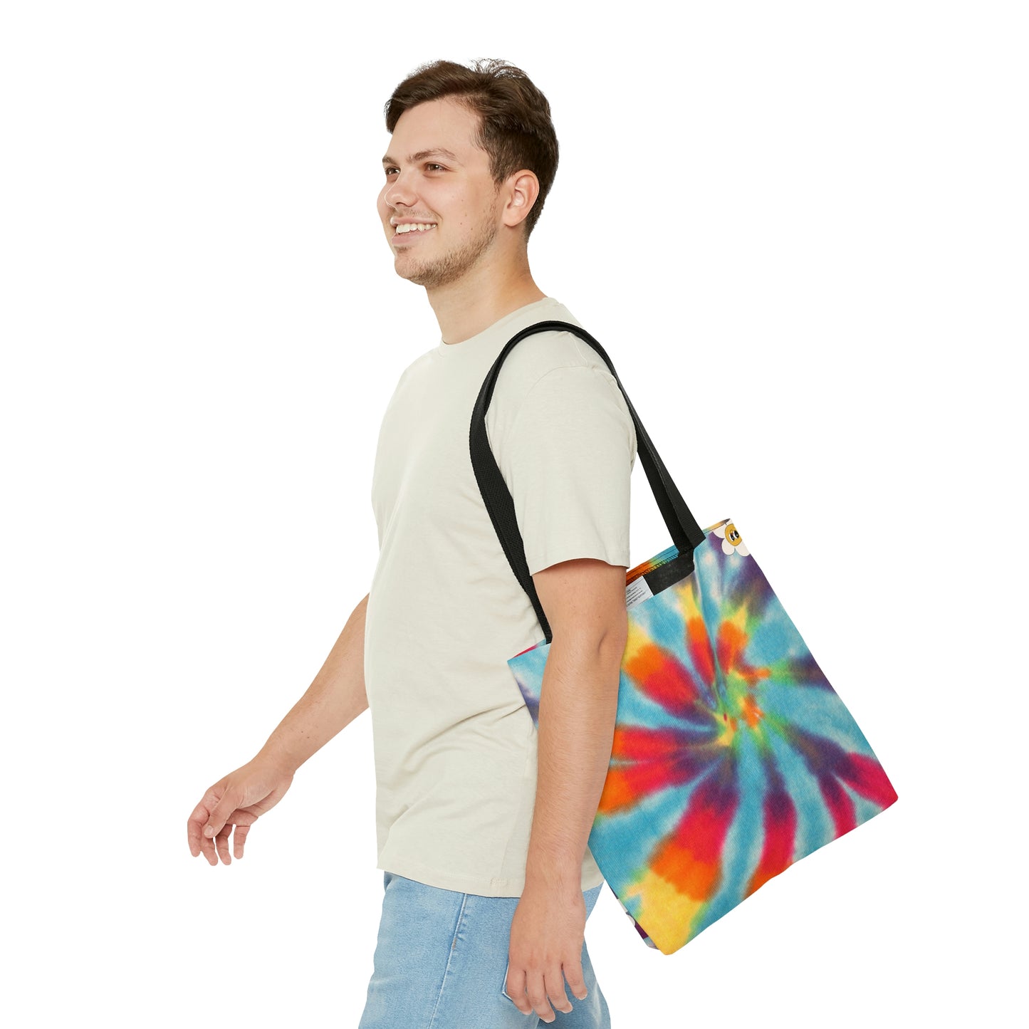 AOP Retro Flower Tote Bag Fun Design 3D Tote Bag Women's Unisex