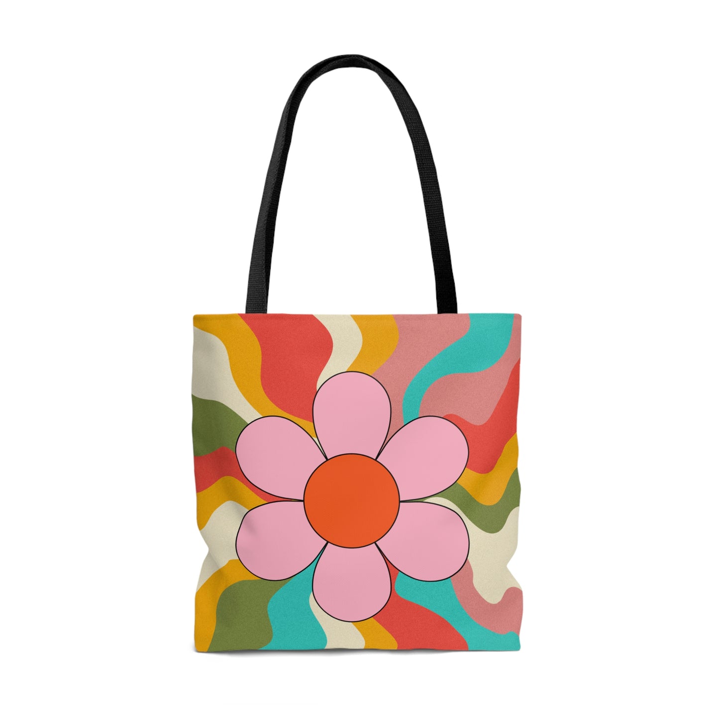 Flower Tote AOP Psychedelic Tote Bag Abstract Tote All Purpose 3D Tote Summer Tote Spring