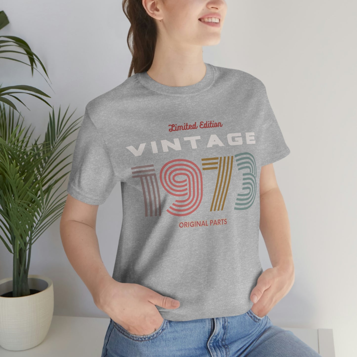 Vintage 1973 Unisex T Shirt Jersey Short Sleeve Tee Limited Edition Original Parts Women's T Shirt Men's Vintage T Shirt Gender Neutral Tee