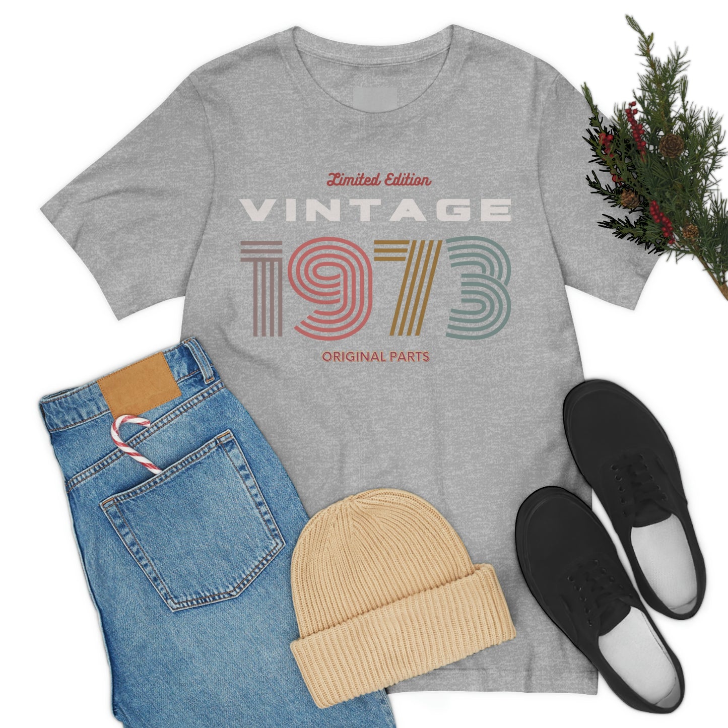 Vintage 1973 Unisex T Shirt Jersey Short Sleeve Tee Limited Edition Original Parts Women's T Shirt Men's Vintage T Shirt Gender Neutral Tee