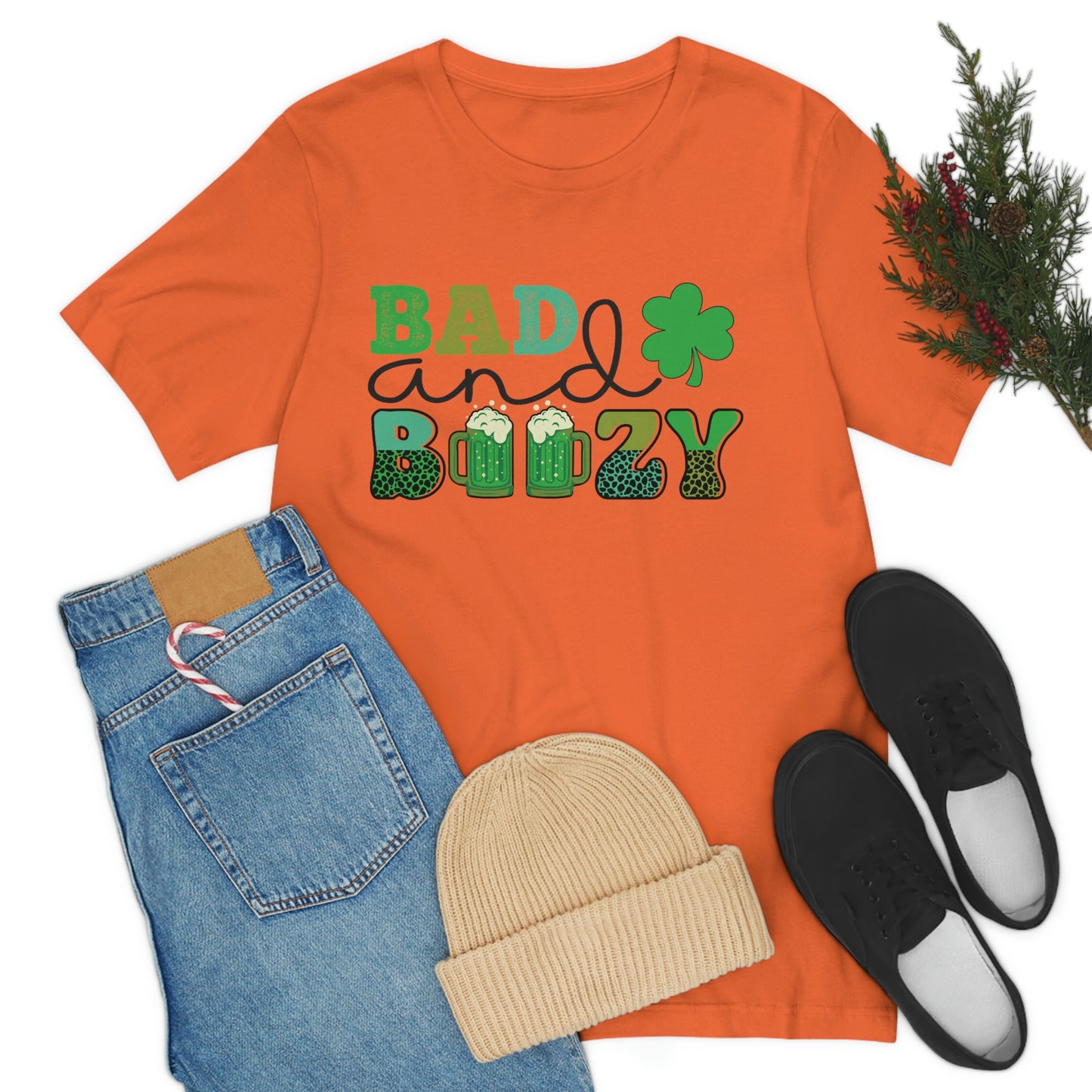 Women's or Men's T Shirt Bad and Boozy Women's T Shirt Unisex Jersey Short Sleeve Tee Gender Neutral T Shirt St. Patrick's Day