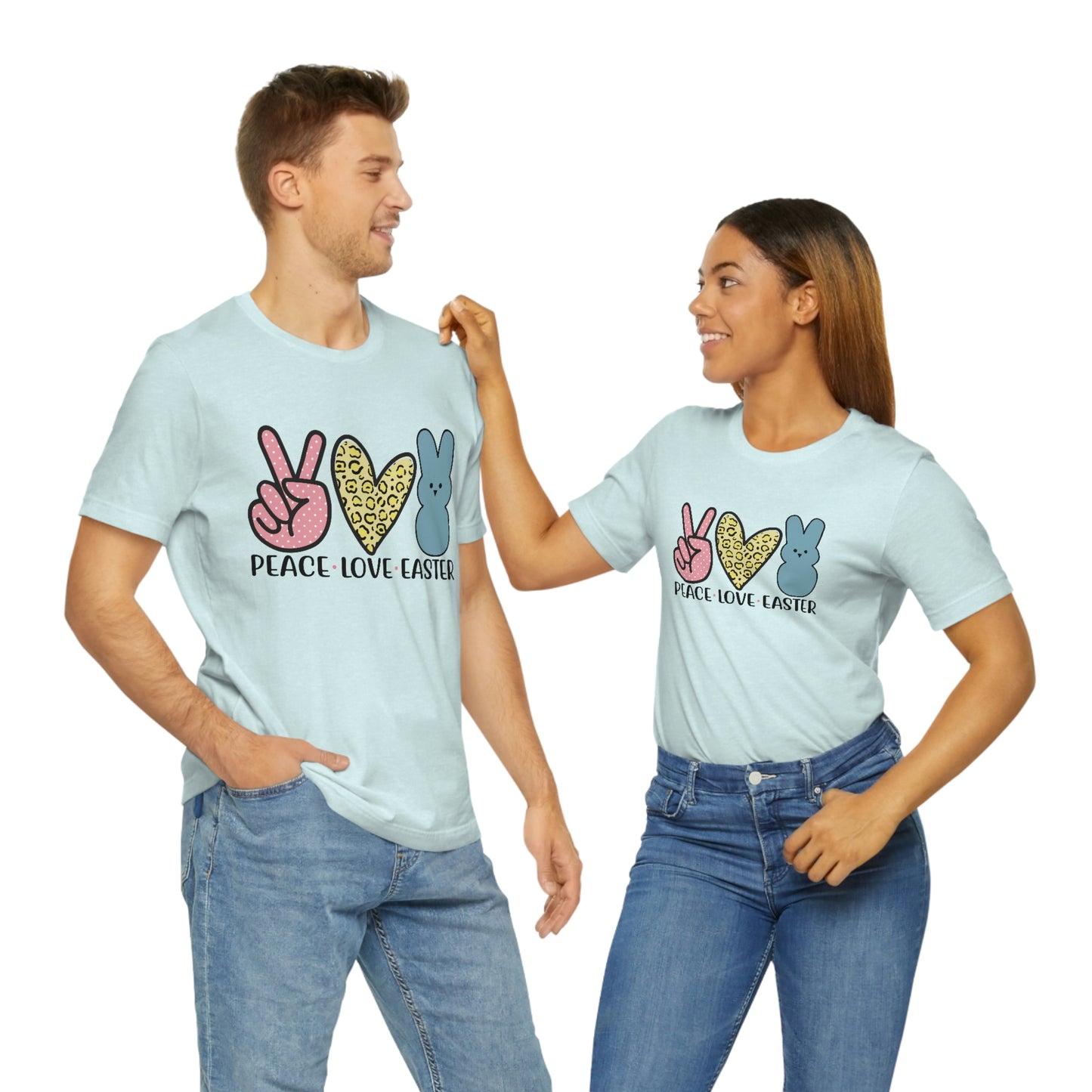 Women's Peace Love Easter Unisex Jersey Short Sleeve Tee Gender Neutral