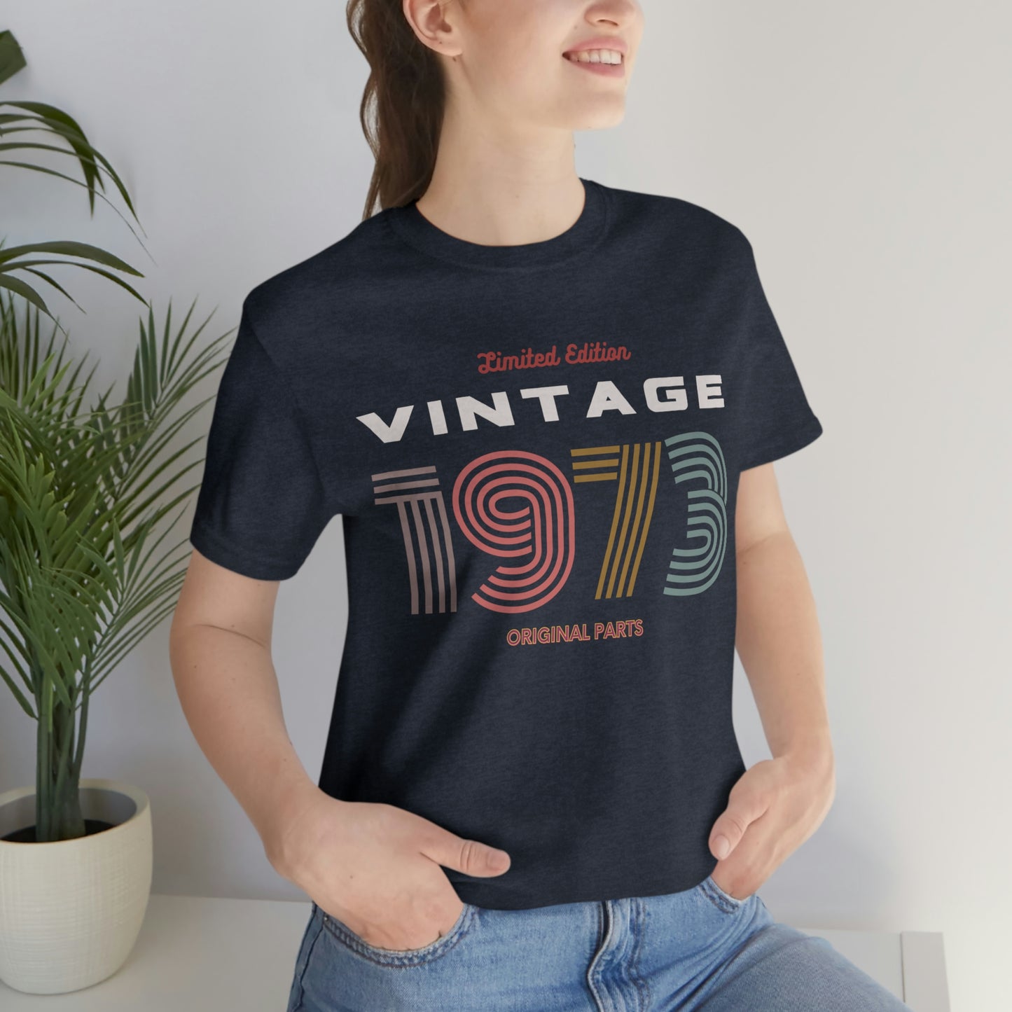 Vintage 1973 Unisex T Shirt Jersey Short Sleeve Tee Limited Edition Original Parts Women's T Shirt Men's Vintage T Shirt Gender Neutral Tee