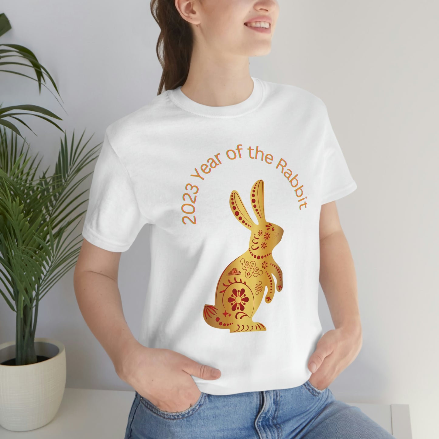 Chinese Lunar New Year 2023 Women's T Shirt Unisex Jersey Short Sleeve Tee Women's Men's Gender Neutral Year of the Rabbit