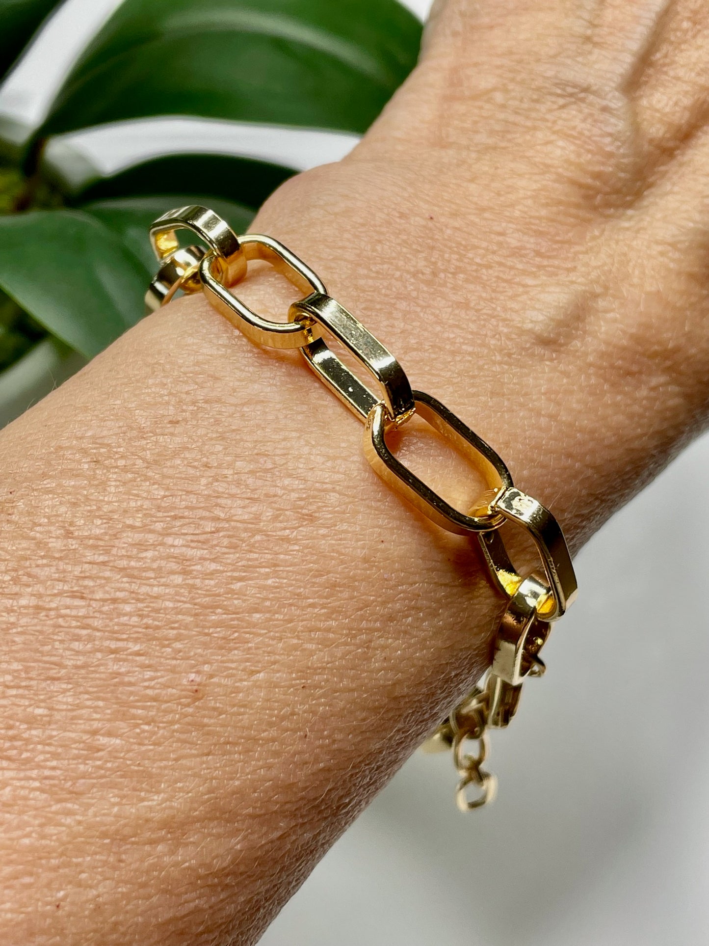 Gold Chain Link Bracelet