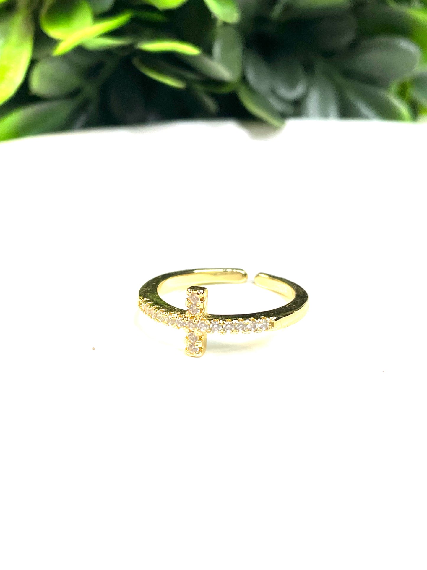 Gold Cross Ring