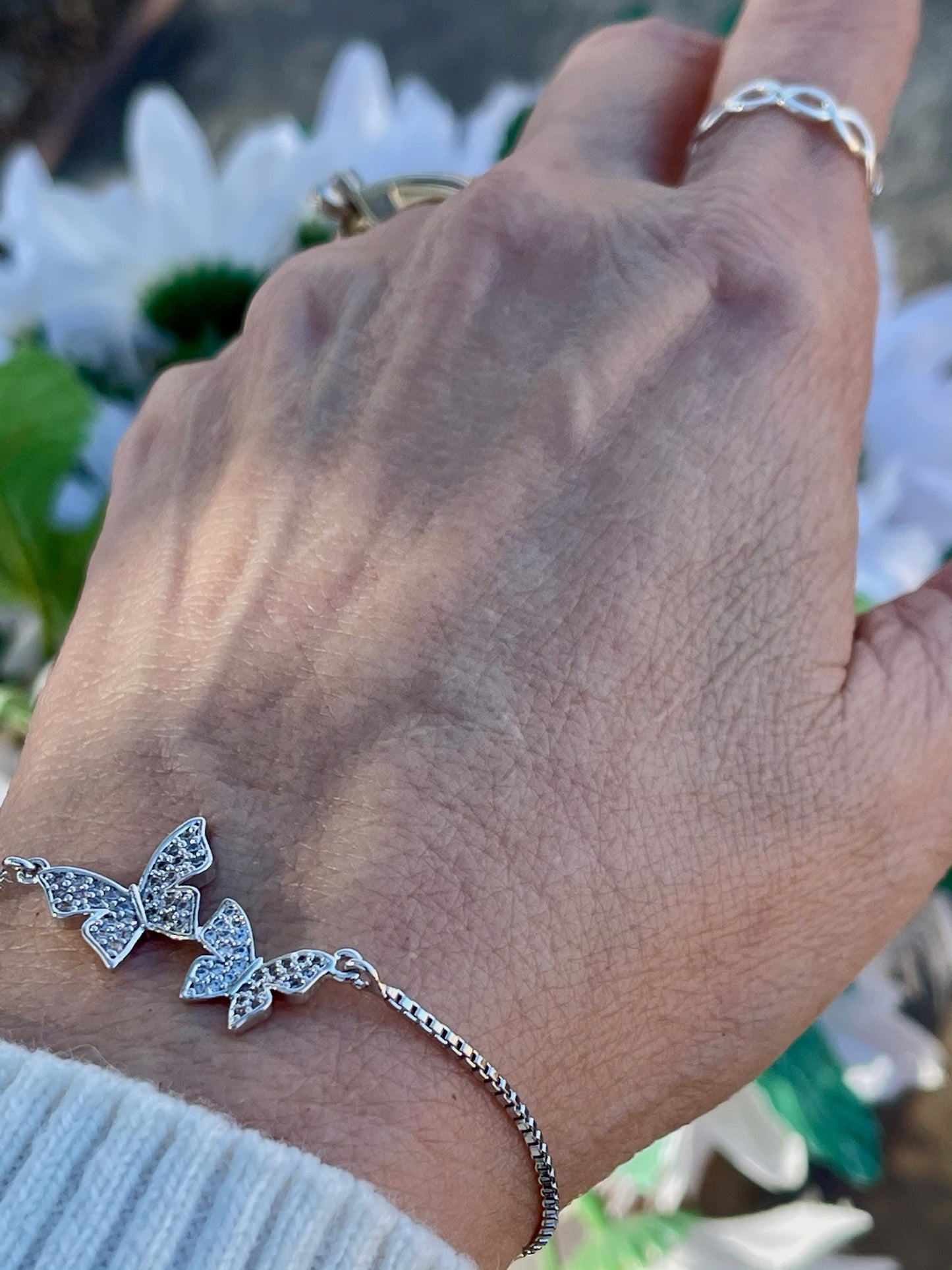 Sterling Silver Butterfly Bracelet