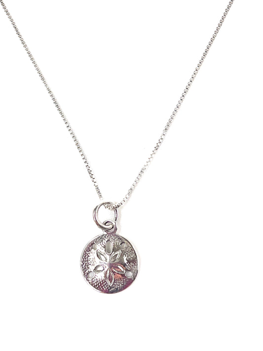 Sand Dollar Necklace Silver Pendant