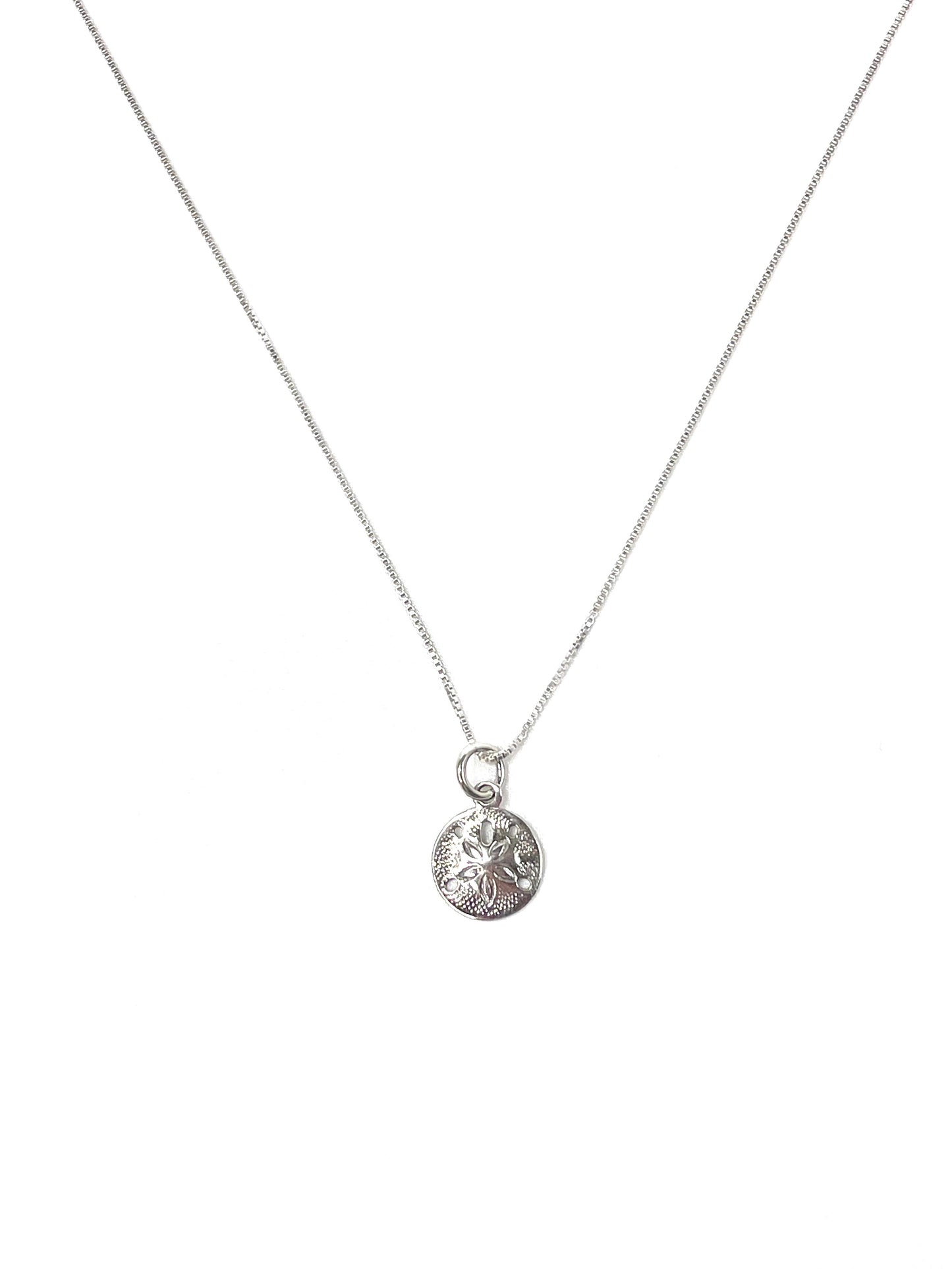 Sand Dollar Necklace Silver Pendant