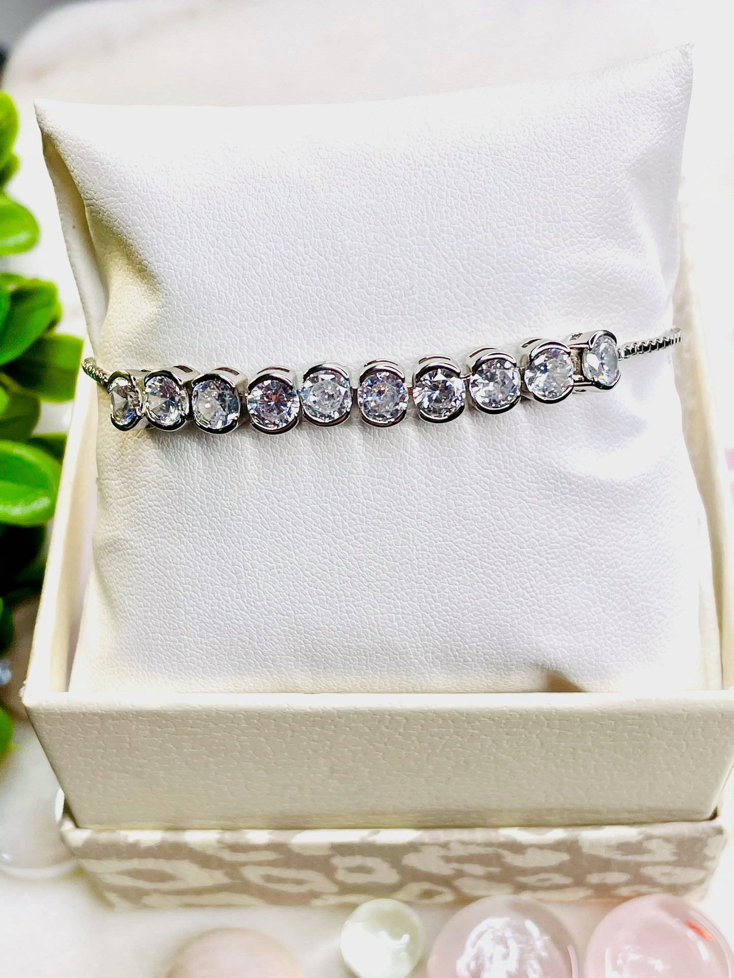 Sterling Silver Tennis Bracelet Rhodium